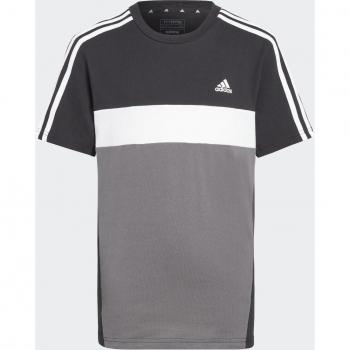 Camiseta Infantil Adidas 3Stripes Tib con Diseño Colorblock y Cuello Redondo