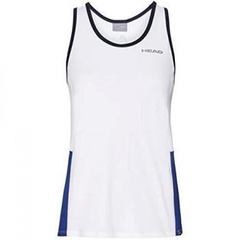 Head Club Tank Top G Camisetas, Niñas, White/Royal, 128