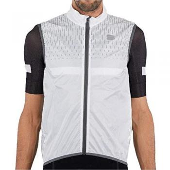 Chaleco Deportivo Cortavientos Sportful Reflex Blanco Gris para Hombre - Talla S