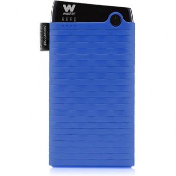 Woxter Power Bank 6000 SR - Alimentador portátil compatible con smartphones, tablets, reproductores MP3 y dispositivos USB, color azul