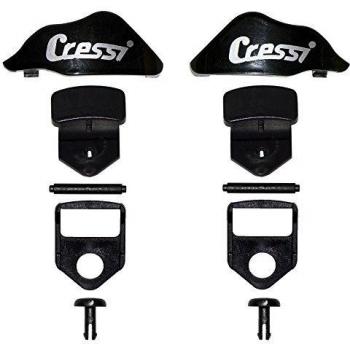 Cressi DZ210010 Hebillas para máscara de Snorkel, Unisex Adulto, Negro, Talla Única