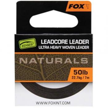 Fox International Línea De Carpfishing Naturals Leadcore 25 M - Línea de leadcore para carpfishing, longitud de 25 metros, diseñada para una presentación natural en el agua, alta resistencia a la abrasión y camuflaje