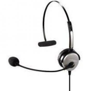 Auriculares Hama Mono Headset con Micrófono de Diadema, Conexión Jack 2.5mm, Cable de 2.5m - Negro/Plata