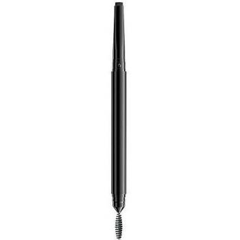 NYX Professional Makeup Lápiz de cejas Precision Brow Pencil, Dos lados: lápiz de cejas y cepillo espiral, Fórmula vegana, Tono: Black