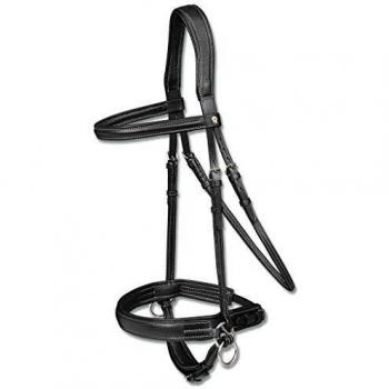 Cabezada Bitless Supersoft de Cuero ELT, Color Negro - Tamaño Cob