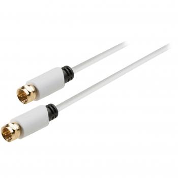 10m White F-Male to F-Male Antenna Cable