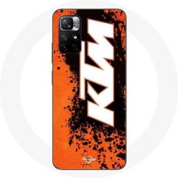 Funda Flexible Maniacase para Redmi Note 11 5G con Logo KTM - Color Blanco y Acabado Mate