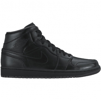Nike Men’s Air Jordan 1 Mid Hi-Top Sneakers, Black, Black