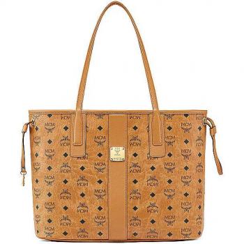 MCM Liz Medium Reversible Shopper Bag in Cognac Brown for Women