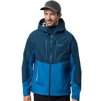 Jack Wolfskin Kanuka Ridge Jacke Chaqueta rígida para Hombre, Azul eléctrico, Small