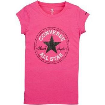 Converse Timeless Chuck Patch Pink Short Sleeve T-Shirt for Girls