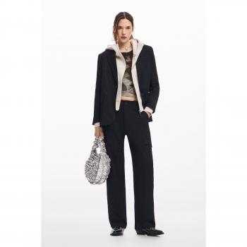 Desigual Volga Women's Black Cargo Trousers