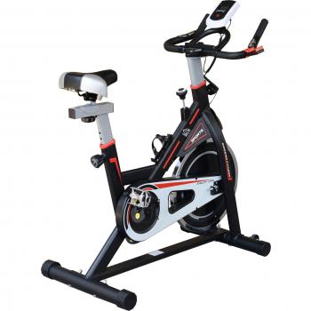 HOMCOM Bicicleta Estática con Volante de Inercia de 8 kg, Pantalla LCD, Sillín y Manillar Ajustables, Soporte para Tableta, Resistencia Ajustable, 103