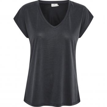 Kaffe Women's Black Plain T-Shirt Size XS