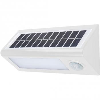 Aplique LED Solar Korpass Blanco con Sensor 27cm 8W 6400K