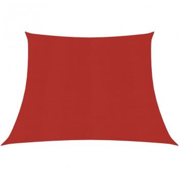 Toldo de vela HDPE rojo 160 g/m² 4/5x3 m