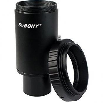 Svbony Adaptador T2 1.25 Adaptador Camara Telescopio Tubo Extensión Anillo T Compatible con Canon EOS & Rebel SLR y DSLR