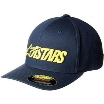 Alpinestars Men's Angle Blaze Flexfit Hat Navy/Yellow S/M
