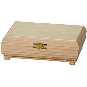 Baúl de Madera Natural para Decorar 19 x 13 x 11 cm