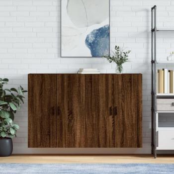 Mueble de pared 2 piezas Roble marrón 69,5x34x90cm