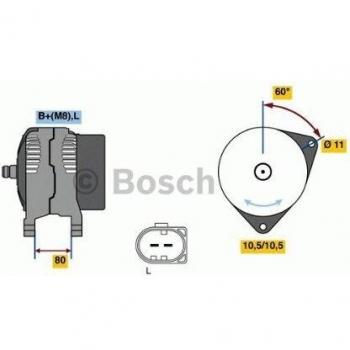 Alternador Bosch 0986080060 110A 14V para Fiat Ducato III e Iveco Daily 3
