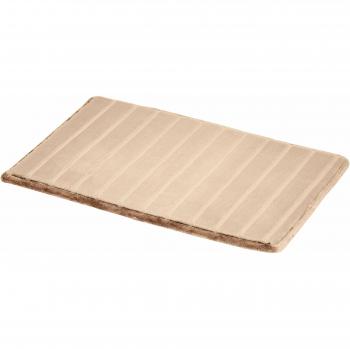 Amazon Basics - Alfombra para baño de espuma viscoelástica a rayas, Bronceado, 50 x 80 cm