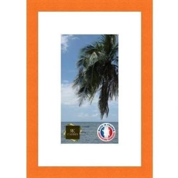 Marco de fotos de pared 16 x 16 x 29 x 29 marco, moderno, 2,3 cm de longitud, de madera, madera, Orange-17, Passe-Partout Super Blanc