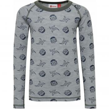 LEGO Wear Ninjago Lwuberto 704-Skiunterwäsche Langarmshirt 100% Wolle Top Deportivo, Gris
