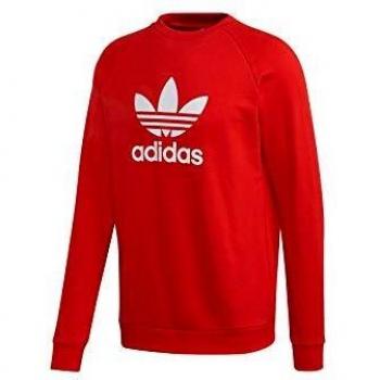 adidas Trefoil Crew Sweatshirt, Hombre, Lush Red, XL