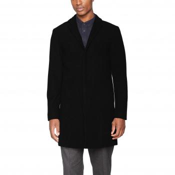 SELECTED HOMME Shdbrooken Coat Abrigo, Negro