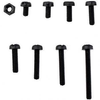Aussel 160 Piezas M3 Nylon Negro Hex Espaciador Tuerca de tornillo Tuerca Accesorios Juego de surtido
