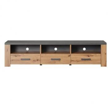 Mueble de TV Calicosy con 3 cajones y 3 estantes, L180 cm, color marrón