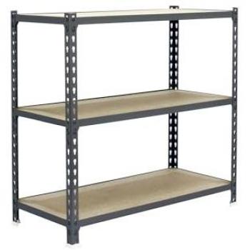 Estantería Metálica SimonRack con 3 Baldas de Madera Ajustables, Soporta 200 kg por balda, Dimensiones 900x1200x400 mm, Gris/Madera - Almacenaje Sin Tornillos