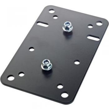 Soporte de fijación universal para altavoces K&M 24352 negro con adaptador panel
