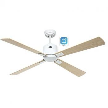 Ventilador de Techo Casafan Eco Neo III 132cm con Motor WiFi y Aspas Reversibles Blanco/Arce y Haya