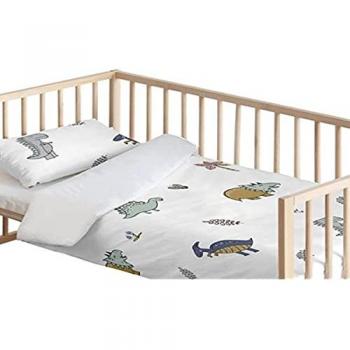 Funda Nórdica para Cuna Italo Small 100% Algodón Ecológico 100 x 120 cm con Almohada Pequeña