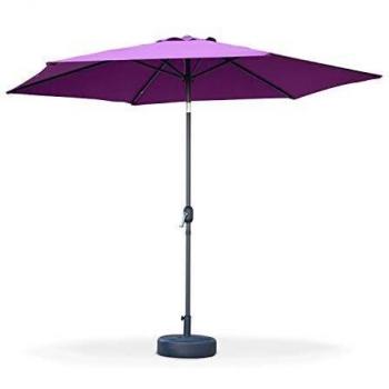 Sombrilla redonda 3m Touquet Violeta con mástil central y manivela de apertura