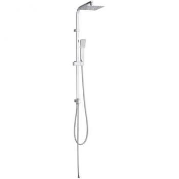 Columna de Ducha sin Grifo K2O Chillout Ocean 101,5 cm Diseño Cuadrado de Acero Inoxidable con Rociador y Ducha de Mano