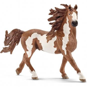Figura de Juguete Semental Pinto Schleich - Pelaje Único y Detalles Realistas, 16 cm