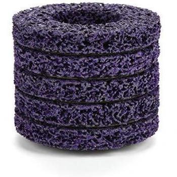 5 piezas 100 mm 60 poly strip rueda disco abrasivo grinders herramienta limpia para eliminacion de oxidopinturadescamacion purpura y oro