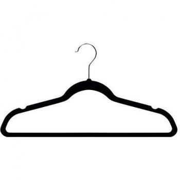 Amazon Basics - Perchas de terciopelo para trajes - Paquete de 50, Negro
