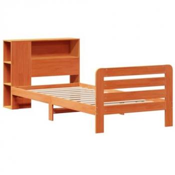 Estructura de Cama sin Colchón Madera Maciza Marrón 90x190 cm en Pino