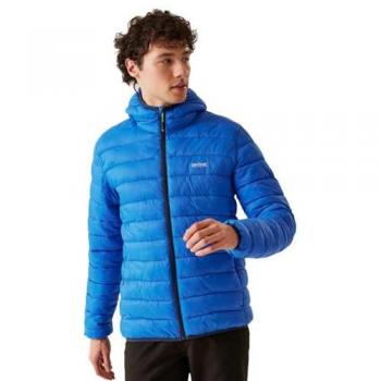Regatta Men's Water-Repellent Hooded Marizion Padded Jacket - Olympian Blue Green Flash, Size 3XL