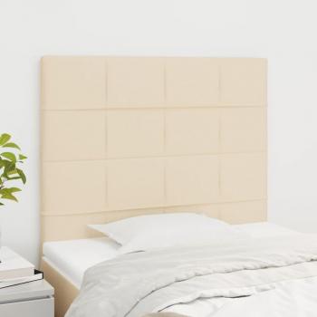 Cabeceros de Tela Color Crema 2 Unidades 80x5x78/88 cm