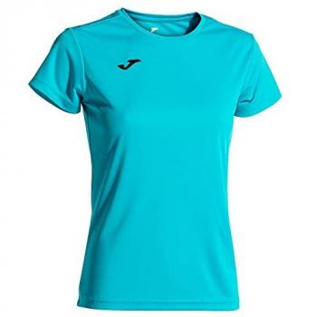 Camiseta Deportiva de Manga Corta para Mujer Joma Combi Turquesa Flúor