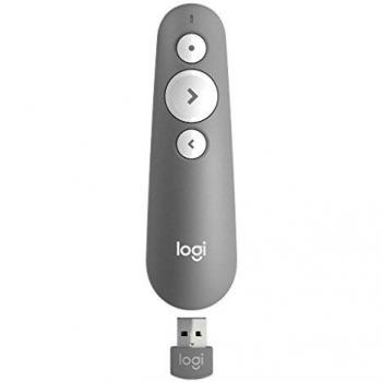Logitech R500 Puntero Láser Inalámbrico Bluetooth/RF para Presentaciones, Gris