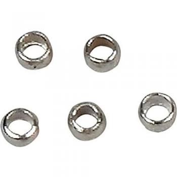 Perlas de Aplastar, 2,5 mm, Plateadas, 100 piezas