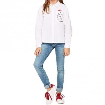 Pepe Jeans Camisa Claire Blanco Niã±a 12 Blanco