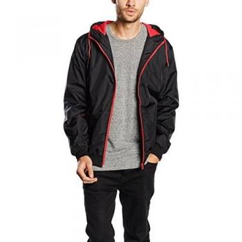Urban Classics Contrast Windbreaker Jacket Black/Red S
