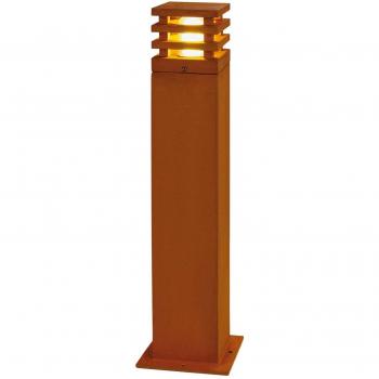 Baliza Led Jardín SLV RUSTY 70 POLE 233417 Cilindro Oxido